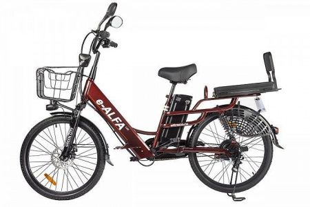 Велогибрид GREEN CITY e-ALFA LUX красный