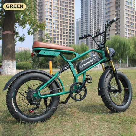 Электровелосипед AKEZ SEA LION 48V18Ah зеленый