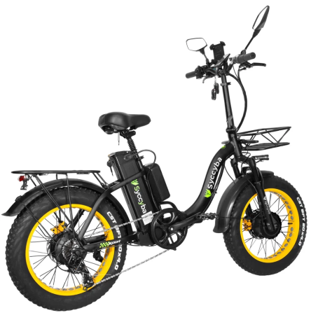 Электровелосипед Syccyba H2 (F11) DUAL 20AH желтый